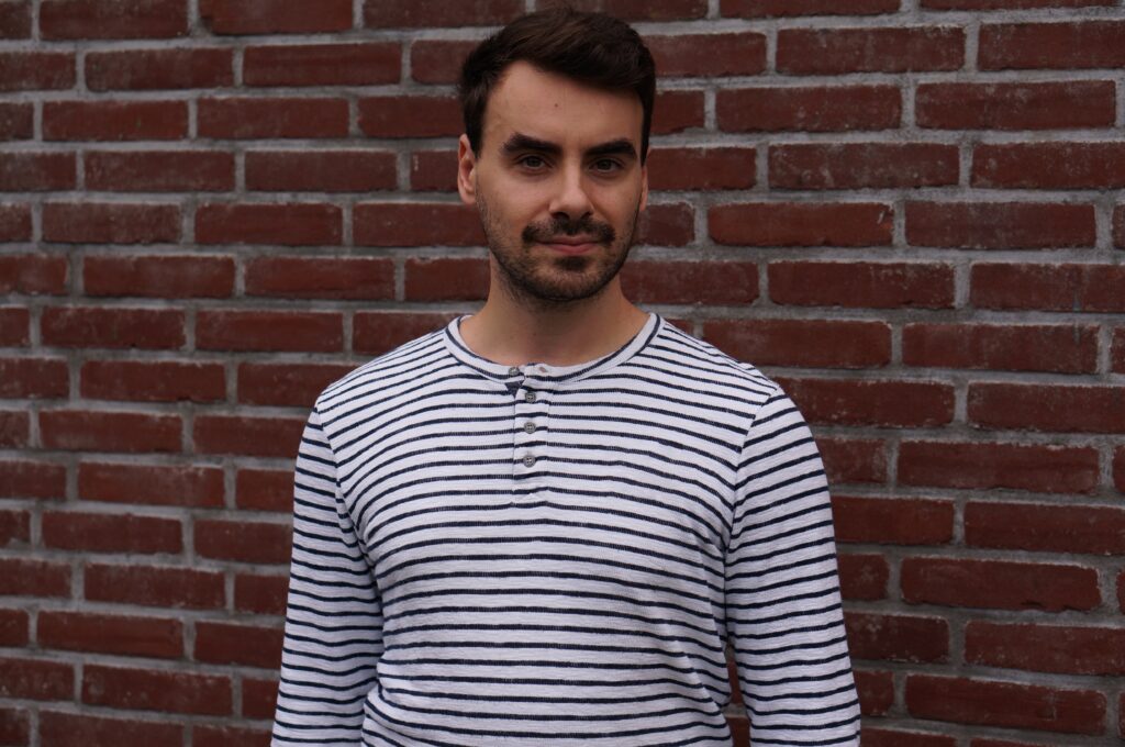 Man in a stripy shirt