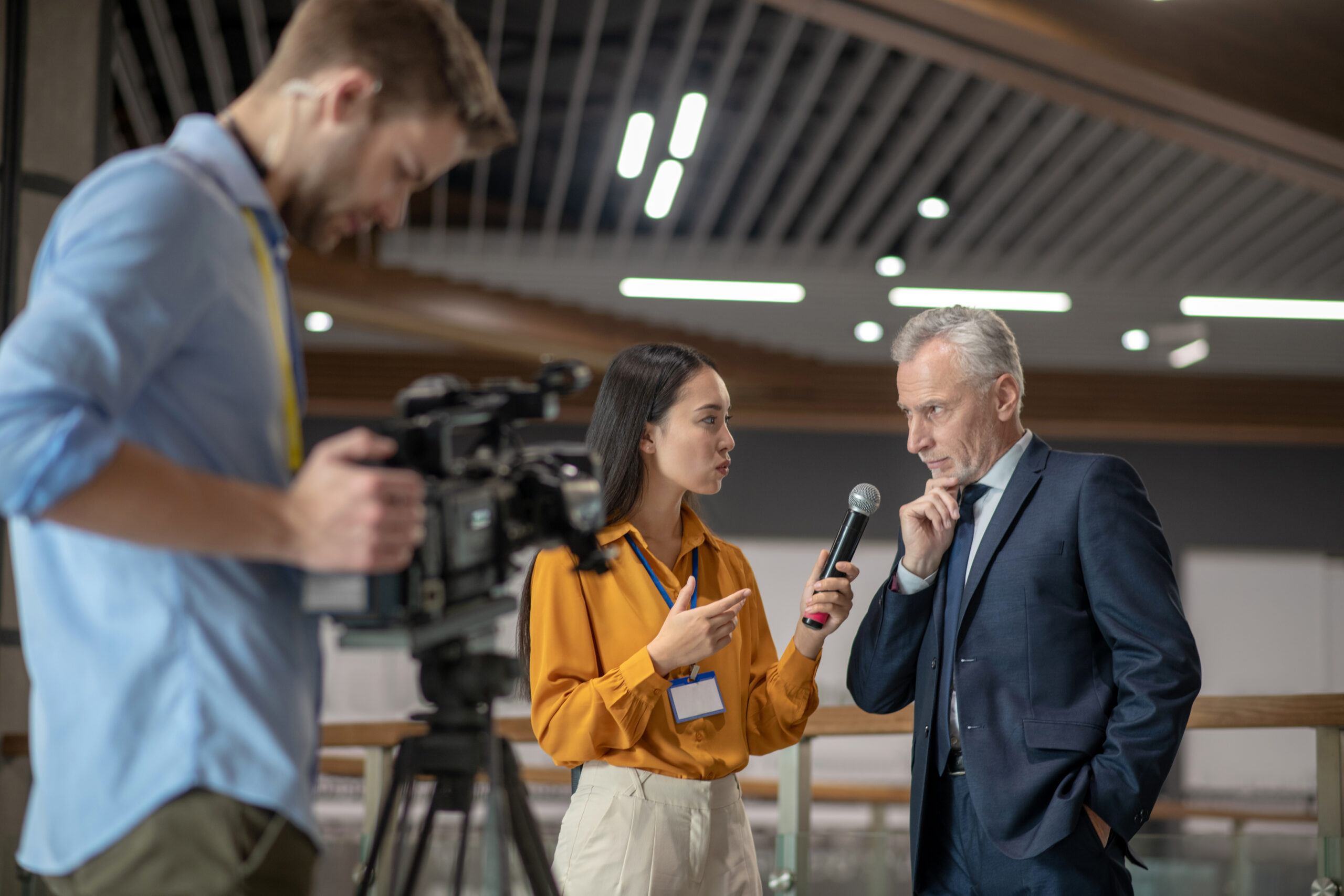 Video interview with client or employee